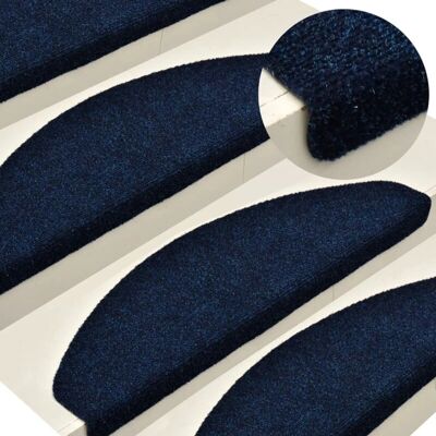 vidaXL Navy Zelfklevende Trapmatten - Bescherming en Antislip vidaXL Navy Zelfklevende Trapmatten - Bescherming en Antislip