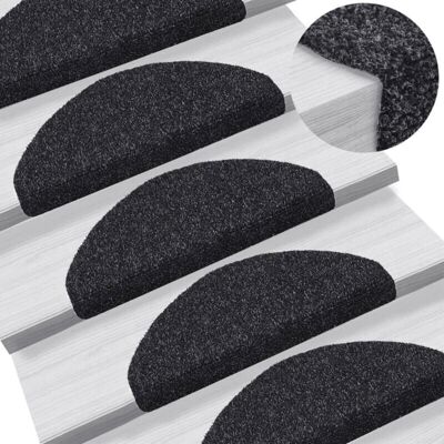vidaXL 10x Tappetini per scale autoadesivi protezione scivoli nera vidaXL 10x Tappetini per scale autoadesivi protezione scivoli nera