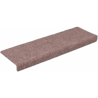 vidaXL 5x Stair Mats Brown Needle Punch Stair Rug Protector - Stair Type vidaXL 5x Stair Mats Brown Needle Punch Stair Rug Protector - Stair Type
