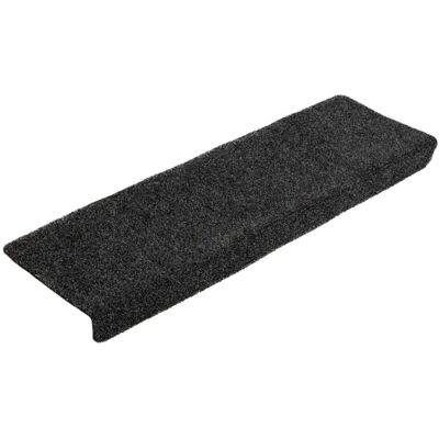 vidaXL Trapmatten Grijs 5 stuks - Antislip Geluidsabsorberend Warm Decoratief vidaXL Trapmatten Grijs 5 stuks - Antislip Geluidsabsorberend Warm Decoratief