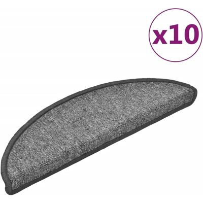 vidaXL Model 56x17x3 cm Donkergrijze Trapmatten - Type Trap vidaXL Model 56x17x3 cm Donkergrijze Trapmatten - Type Trap