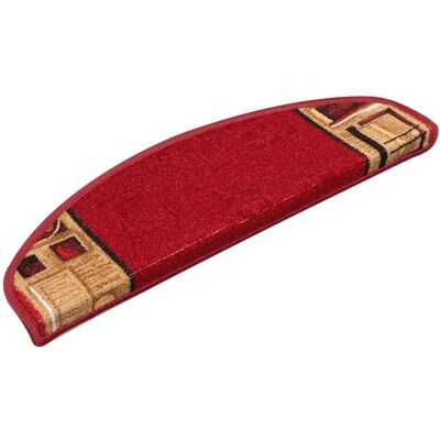 vidaXL Rote 10 pcs Selbstklebende Treppenmatten - Treppentyp vidaXL Rote 10 pcs Selbstklebende Treppenmatten - Treppentyp