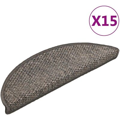 vidaXL Treppenmatten Selbstklebend Sisal-Look 15 Stk 56x17x3 - Treppenmatten vidaXL Treppenmatten Selbstklebend Sisal-Look 15 Stk 56x17x3 - Treppenmatten