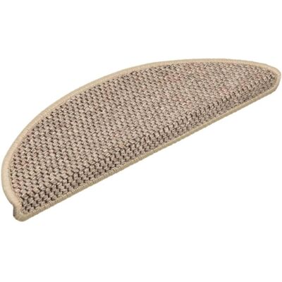 vidaXL Modelo Alfombrillas de Escalera Beige Oscuro - Tipo de Escalera vidaXL Modelo Alfombrillas de Escalera Beige Oscuro - Tipo de Escalera