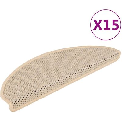 vidaXL Treppenmatten Selbstklebend Sisal-Look - Treppentyp vidaXL Treppenmatten Selbstklebend Sisal-Look - Treppentyp