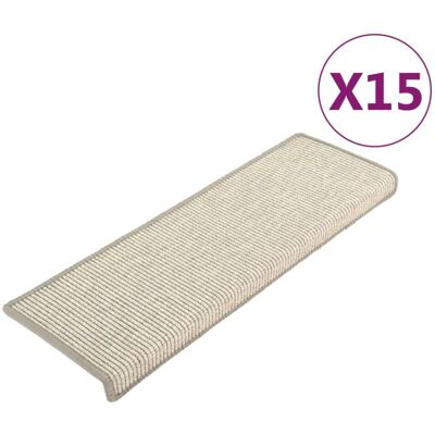 vidaXL Selbstklebende Treppenmatten - 15 Stück, Silber, 65x21x4 cm - Treppentyp vidaXL Selbstklebende Treppenmatten - 15 Stück, Silber, 65x21x4 cm - Treppentyp