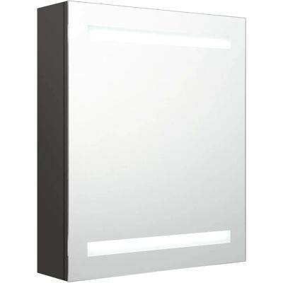 vidaXL Badeværelsesskab med LED - Vægmonteret, Antracit vidaXL Badeværelsesskab med LED - Vægmonteret, Antracit