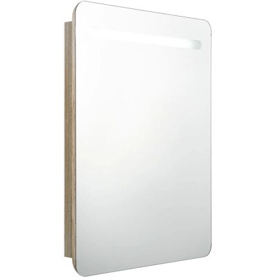 vidaXL kylpyhuoneen peilikaappi LED tammi 60x11x80 cm vidaXL kylpyhuoneen peilikaappi LED tammi 60x11x80 cm