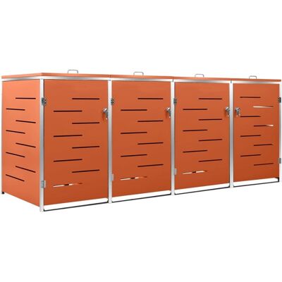 vidaXL Vierfach Mülltonnenhaus Orange - Abstellraum vidaXL Vierfach Mülltonnenhaus Orange - Abstellraum