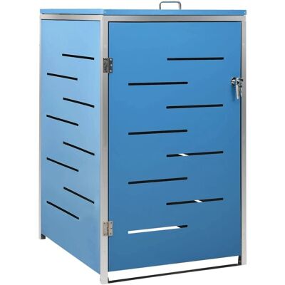 vidaXL Caseta de basura de acero inoxidable para un contenedor - Almacenamiento exterior vidaXL Caseta de basura de acero inoxidable para un contenedor - Almacenamiento exterior