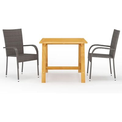 VidaXL 3068697 Outdoor-Möbelset - Garten Essgruppe Braun VidaXL 3068697 Outdoor-Möbelset - Garten Essgruppe Braun