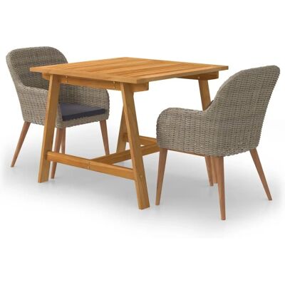 vidaXL Gartentisch-Set - Akazienholz, Braun - 3 Stück vidaXL Gartentisch-Set - Akazienholz, Braun - 3 Stück