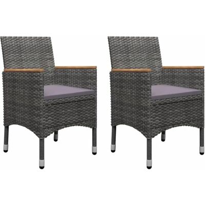 vidaXL Gartentisch-Set - Akazienholz, Grau, 5 Stück vidaXL Gartentisch-Set - Akazienholz, Grau, 5 Stück