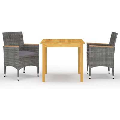 vidaXL 3067676 Gartentisch-Set mit Akazienholz und Rattan-Stühlen vidaXL 3067676 Gartentisch-Set mit Akazienholz und Rattan-Stühlen