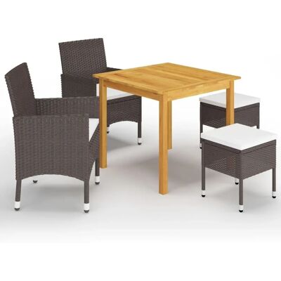 Vidaxl - Gartentisch-Set - Braun - 5 Stück Vidaxl - Gartentisch-Set - Braun - 5 Stück