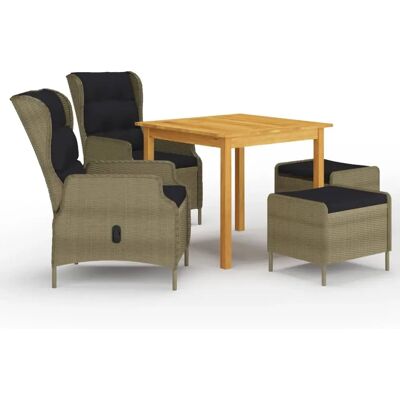 VidaXL Gartentisch- und Stuhlset - Braun VidaXL Gartentisch- und Stuhlset - Braun