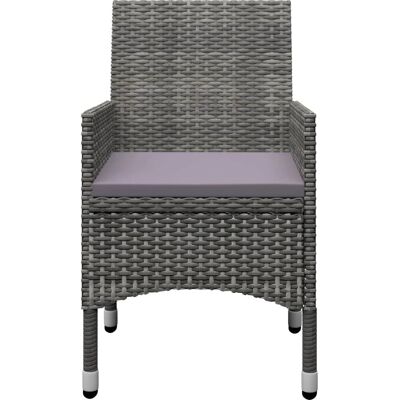 vidaxl Garten-Esstisch-Set - 7-teilig grau vidaxl Garten-Esstisch-Set - 7-teilig grau