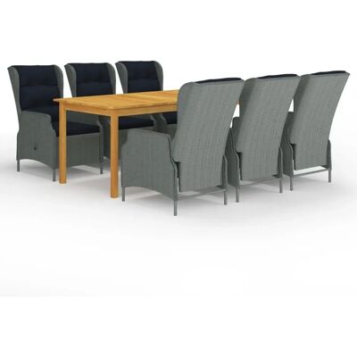 Ensemble de Salle à Manger de Jardin Vida XL - Gris Clair - Mobilier de Jardin - Publicité Ensemble de Salle à Manger de Jardin Vida XL - Gris Clair - Mobilier de Jardin - Publicité