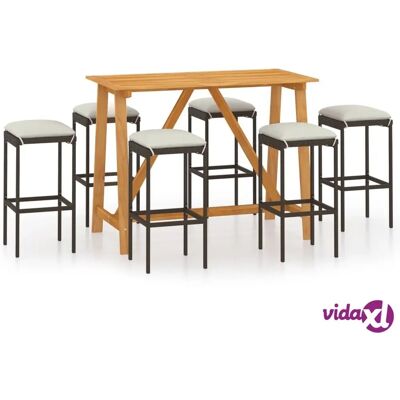 Maisonchic Akazien Gartenbar-Set - 7-tlg. - Braun - Gartenausstattung Maisonchic Akazien Gartenbar-Set - 7-tlg. - Braun - Gartenausstattung