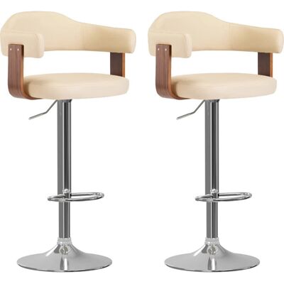 VidaXL 327335 Verstellbarer Barhocker - Ergonomisch, Drehbar, 2er-Set VidaXL 327335 Verstellbarer Barhocker - Ergonomisch, Drehbar, 2er-Set