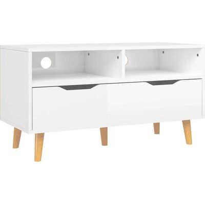 vidaXL Awo72103 Hochglanz Weiß Holz TV Schrank - TV Schrank vidaXL Awo72103 Hochglanz Weiß Holz TV Schrank - TV Schrank