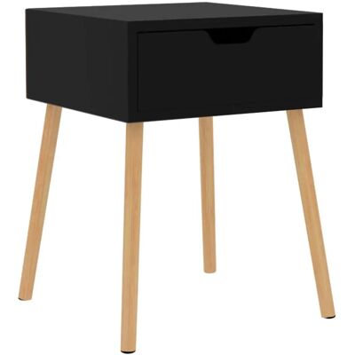 vidaXL Nachttisch 326809 - Modernes Holzdesign Schwarz vidaXL Nachttisch 326809 - Modernes Holzdesign Schwarz