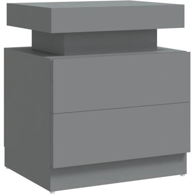 vidaXL Nachttisch Grau - Nachttisch, Spanplatte, 45x35x52cm vidaXL Nachttisch Grau - Nachttisch, Spanplatte, 45x35x52cm