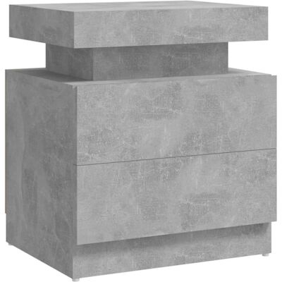 vidaXL Nachttisch - Beton Grau - Nachttisch, Spanplatte, Modern Design vidaXL Nachttisch - Beton Grau - Nachttisch, Spanplatte, Modern Design