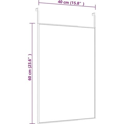 vidaXL 40x60 cm Black Door Mirror - Glass & Aluminium vidaXL 40x60 cm Black Door Mirror - Glass & Aluminium