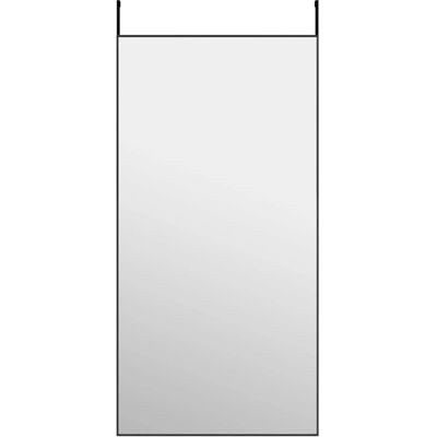 vidaXL Zwarte 50x100 cm Aluminium Deurspiegel - Ruimtebesparend & Verstelbaar vidaXL Zwarte 50x100 cm Aluminium Deurspiegel - Ruimtebesparend & Verstelbaar