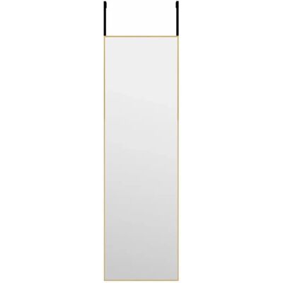 vidaXL Gouden 30x100 cm Deurspiegel Aluminium - Spiegel vidaXL Gouden 30x100 cm Deurspiegel Aluminium - Spiegel
