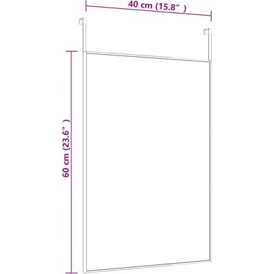 vidaXL Guld 40x60 cm aluminium glas dørspejl vidaXL Guld 40x60 cm aluminium glas dørspejl