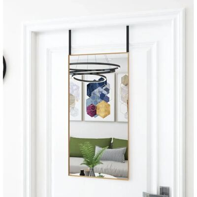 vidaXL Guld 40x80 cm Aluminium Dør Spejl - Dør Spejl vidaXL Guld 40x80 cm Aluminium Dør Spejl - Dør Spejl