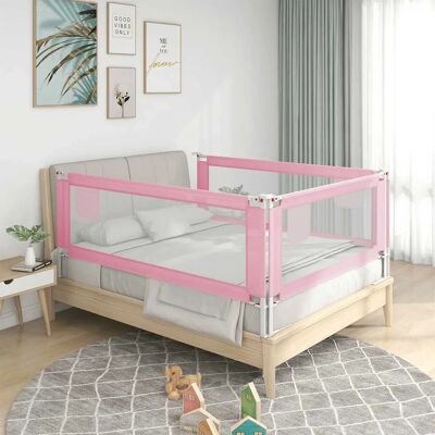 vidaXL Kleinkind-Sicherheitsbettgitter Pink 150x25 cm Stoff - Bettschutz für Kinder vidaXL Kleinkind-Sicherheitsbettgitter Pink 150x25 cm Stoff - Bettschutz für Kinder