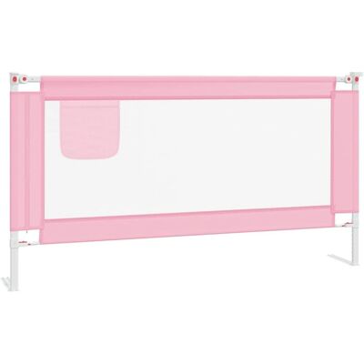 vidaXL Barandilla de Seguridad para Cama Rosa - Barandilla Ajustable, Tela Lavable vidaXL Barandilla de Seguridad para Cama Rosa - Barandilla Ajustable, Tela Lavable