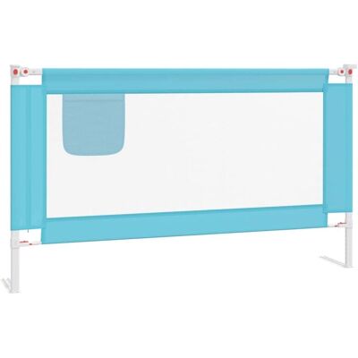 vidaXL Kleinkind-Sicherheitsbettgitter Blau 140x25 cm Stoff - Babykopfstütze vidaXL Kleinkind-Sicherheitsbettgitter Blau 140x25 cm Stoff - Babykopfstütze