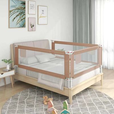 vidaXL Kleinkind-Sicherheitsbettgitter Taupe 120x25 cm Stoff Babybett Schutz vidaXL Kleinkind-Sicherheitsbettgitter Taupe 120x25 cm Stoff Babybett Schutz