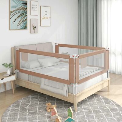 vidaXL Baby Bettgitter Taupe - Sicherheitsbettgitter für Kleinkinder vidaXL Baby Bettgitter Taupe - Sicherheitsbettgitter für Kleinkinder