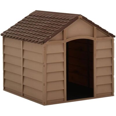 vidaXL Buda dla psa brązowa PP Schronienie dla zwierząt Akcesoria dla zwierząt - Dog House vidaXL Buda dla psa brązowa PP Schronienie dla zwierząt Akcesoria dla zwierząt - Dog House
