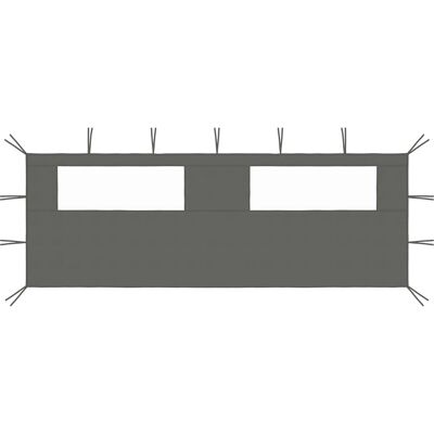 vidaXL Zijwand voor prieel met ramen - 6x2 m - Antraciet - Zijwand voor prieel vidaXL Zijwand voor prieel met ramen - 6x2 m - Antraciet - Zijwand voor prieel
