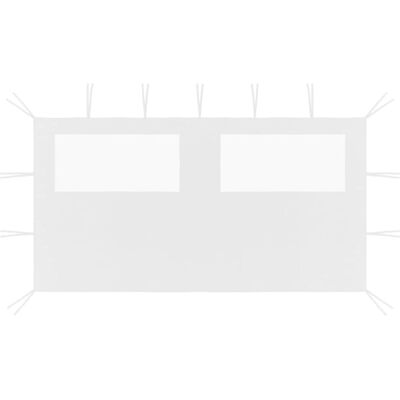 vidaXL 812075 Zijwand Wit - Weerbestendig stof - Zijwand vidaXL 812075 Zijwand Wit - Weerbestendig stof - Zijwand