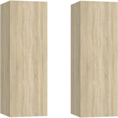 vidaXL 2er TV-Schränke Sonoma Eiche Wandmontiert - Hifi Stand vidaXL 2er TV-Schränke Sonoma Eiche Wandmontiert - Hifi Stand