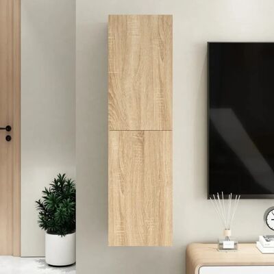 vidaXL Sonoma Eiche Wandmontiertes TV-Schrank - Wohnzimmeraufbewahrung vidaXL Sonoma Eiche Wandmontiertes TV-Schrank - Wohnzimmeraufbewahrung
