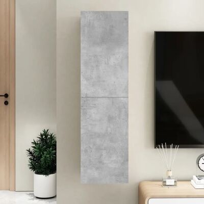 vidaXL Wandmontiertes TV-Sideboard Grau - Wohnzimmer - Spanplatte vidaXL Wandmontiertes TV-Sideboard Grau - Wohnzimmer - Spanplatte