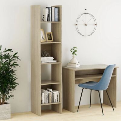 vidaXL Bücherregal Sonoma Eiche - 5 Fächer - 40x35x180cm - Bücherregal vidaXL Bücherregal Sonoma Eiche - 5 Fächer - 40x35x180cm - Bücherregal