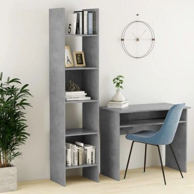 vidaXL Beton Grau Bücherregal 40x35x180cm - Bücherregal vidaXL Beton Grau Bücherregal 40x35x180cm - Bücherregal