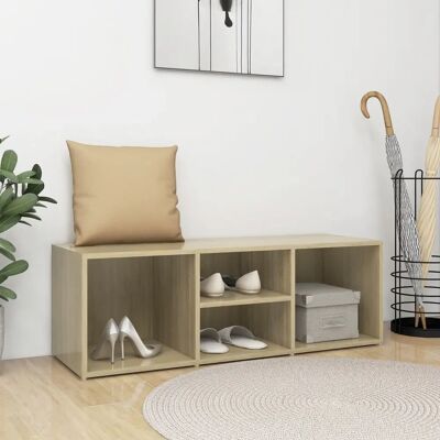 vidaXL Schuhaufbewahrungsbank Sonoma Eiche - Schuhregal Schrank vidaXL Schuhaufbewahrungsbank Sonoma Eiche - Schuhregal Schrank
