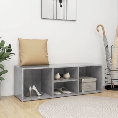 vidaXL Beton-Graue Schuhbank - Schuhregal & Schrank vidaXL Beton-Graue Schuhbank - Schuhregal & Schrank