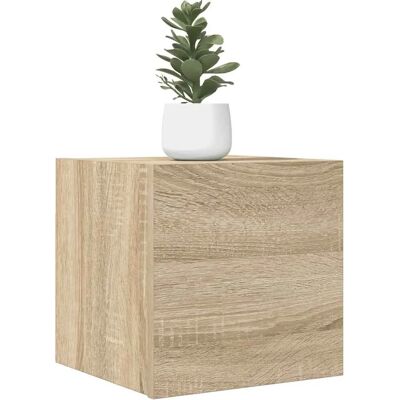 vidaXL Wandmontierte TV-Schränke Sonoma Eiche - 2 Stück - Wohnzimmer vidaXL Wandmontierte TV-Schränke Sonoma Eiche - 2 Stück - Wohnzimmer