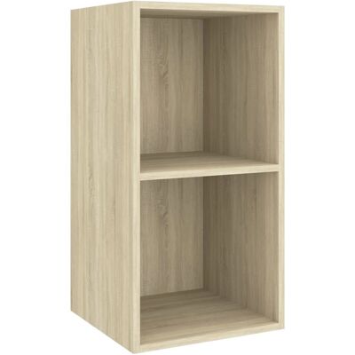 vidaXL Fernsehtisch Sonoma Eiche - Wandmontierter TV-Schrank mit 2 Fächern - 805474 vidaXL Fernsehtisch Sonoma Eiche - Wandmontierter TV-Schrank mit 2 Fächern - 805474
